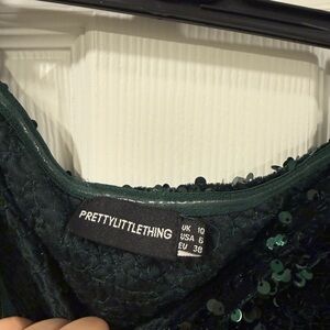 PrettyLittleThing Emerald Sequin dress